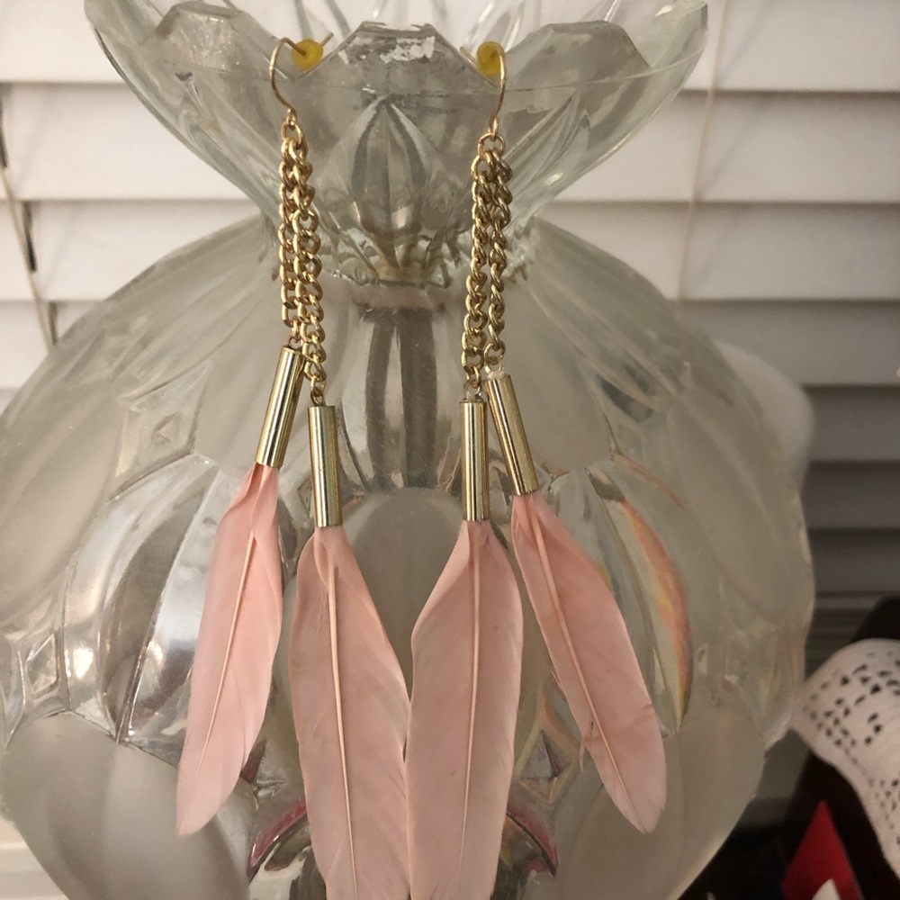 Feathered earrings